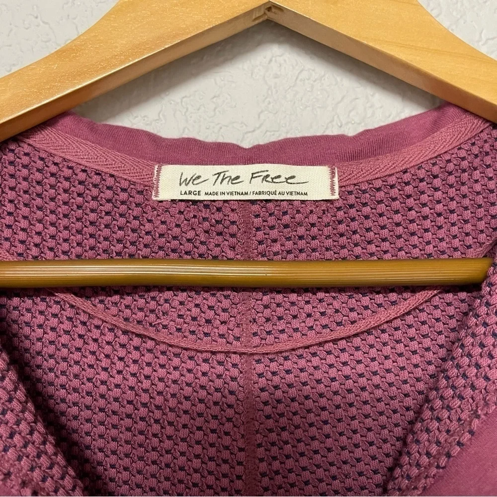 We The Free Free People Citrus Johnny Collar Tee in Ancient Seas Combo Size L - Picture 8 of 8